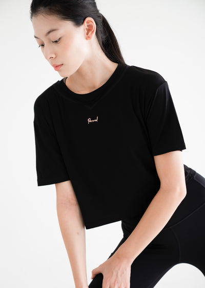 Relaxed Crew Neck Tee (Jet Black)