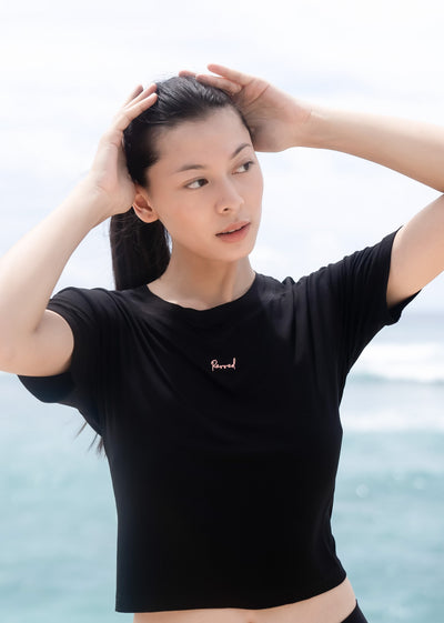 Relaxed Crew Neck Tee (Jet Black)