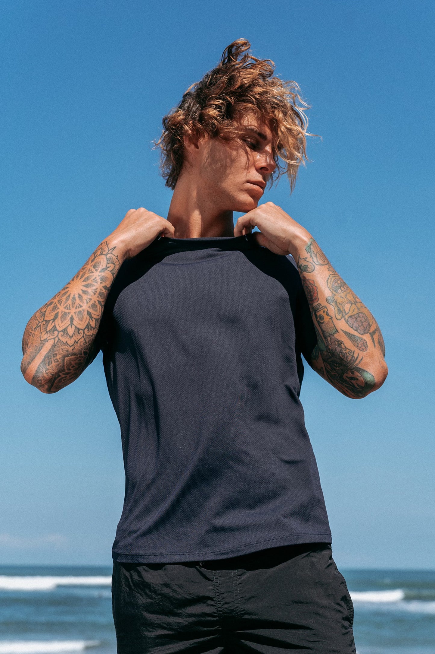 Surpass Limits Tee (Azure)