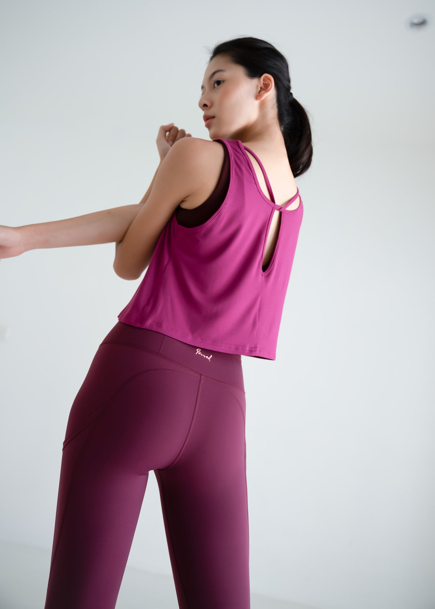 Power Leggings (Burgundy)