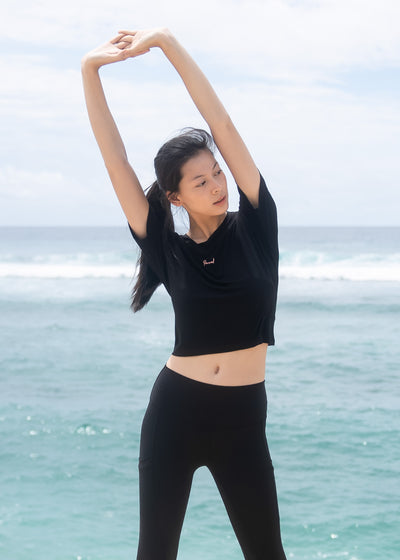 Relaxed Crew Neck Tee (Jet Black)